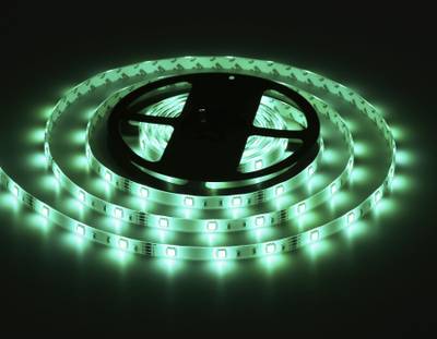 Комплект светодиодной ленты RGB GS2501 5050 30Led/ 7.2W m/ 12V IP65 RGB/ 5000*10*2.87mm/ кратность резки 100mm (4 конт.) (адаптер, вилка, контроллер, пульт в комплекте)