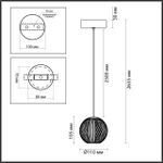5008/5LA L-VISION ODL24 583 золотой/металл/акрил Подвес LED 5W 4000K 390лм CRYSTAL