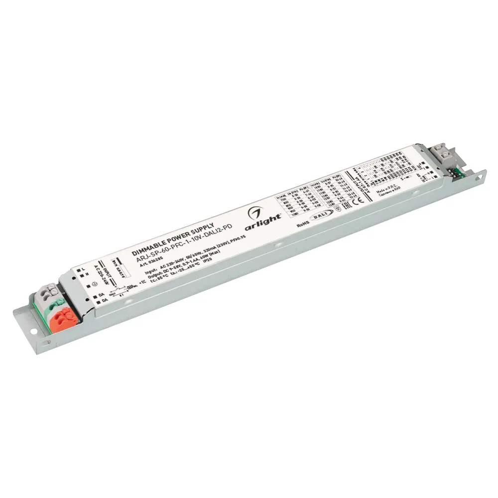 Блок питания ARJ-SP-60-PFC-1-10V-DALI2-PD (60W, 9-58V, 0.7-1.4A) (Arlight, IP20 Металл, 5 лет) Блок питания ARJ-SP-60-PFC-1-10V-DALI2-PD (60W, 9-58V, 0.7-1.4A) (Arlight, IP20 Металл, 5 лет)