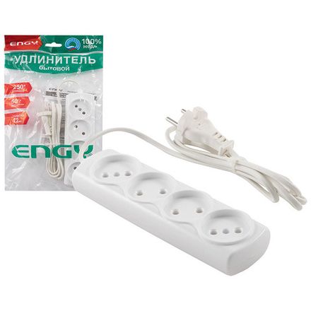 Удлинитель ENGY "Эконом" 1,7м/4роз. (ШВВП 2х0,75)