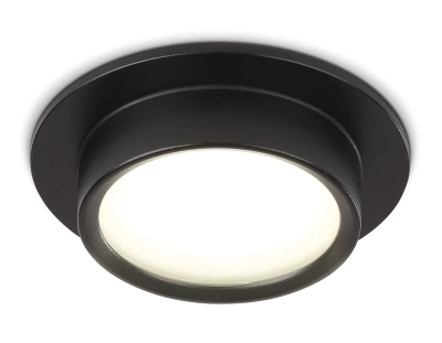 Светильник встраиваемый TN6735 BK черный IP44 GX53 D110*57