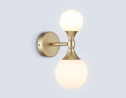 Светильник настенный LH51053/2 GD/FR золото/белый матовый G9*2 max 28W 120*195*300