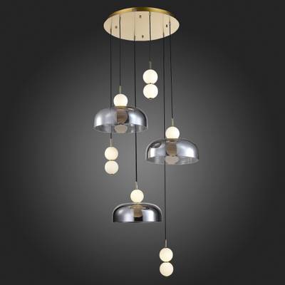 SL6112.203.42 Светильник подвесной ST-Luce Золотистый/Молочно-Белый,Прозрачно-Дымчатый LED 1*42W