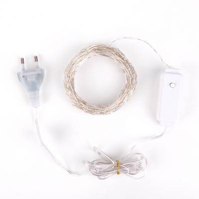 Гирлянда нить "роса" белый 10М IP20 400-009