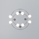 Подвесной светильник со стеклянными плафонами 360/8 хром