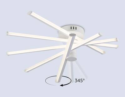 Светильник светодиодный потолочный FL6221 WH белый 70W 3000K-6400K 605*605*170 (ПДУ ИК)
