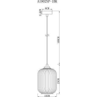 Подвесной светильник Arte Lamp ARWEN A1902SP-1BK, 1хE27