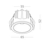 ST757.538.10R Св-к встр. Белый LED 1*10W 60° IP20 D65xH52 85-265V В комплекте