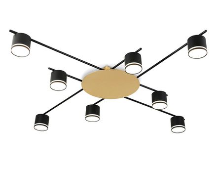 Светильник потолочный FL51760/8 BK/GD черный/золото GX53/8 max 12W 870*870*95