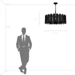 712064 Люстра AGAVE 6х40W E27 СЕРЕБРО С ПАТИНОЙ/ПРОЗРАЧНЫЙ Lightstar