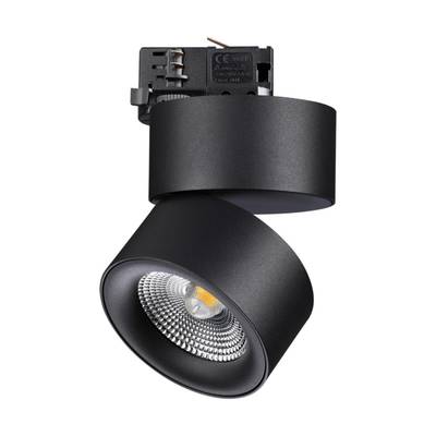 358787 PORT NT21 149 черный Трехфазный трековый светодиодный светильник IP20 LED 25W 4000K 2200Лм 100-265V GRODA