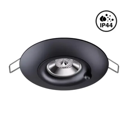 370792 SPOT NT21 596 черный Светильник встраиваемый влагозащищенный IP44 GU10 50W 220V WATER