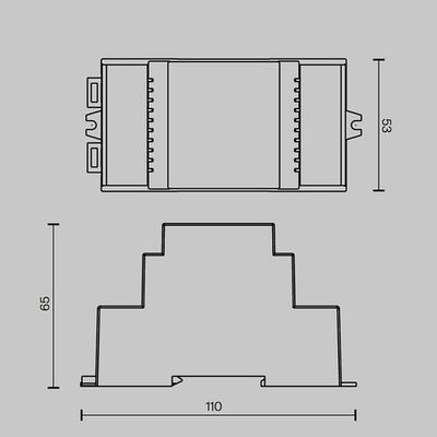 Релейный модуль DALI DT7 четырёхканальный 4x12A DIN, 721021. TM Maytoni
