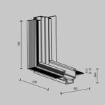 Коннектор внутренний для встраиваемого низкопрофильного шинопровода Exility, TRAM034ICL-42B. TM Maytoni