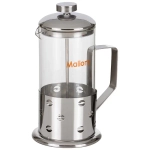 Чайник/кофейник (кофе-пресс) Caffe, 600 мл, из жаропр стекла, в корпусе из нерж стали, B535-600ML