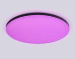 Потолочный светодиодный светильник с Wi-Fi Яндекс Алисой/Tuya/Smart Home/Alexa FZ2005 BK черный IP54 25W 3000K-6500K+RGB D370*55 (ПДУ ИК)