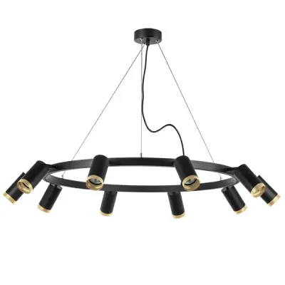 LR02037040 Люстра RULLO 10х50W GU10 ЧЕРНЫЙ (571020+214437-10+203440-10)