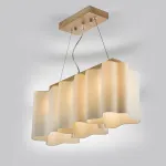 802135 Подвес NUBI LEGNO 3х40W E27 СВЕТЛОЕ ДЕРЕВО/БЕЛЫЙ