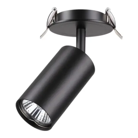 370416 SPOT NT19 574 черный Встраиваемый светильник IP20 GU10 50W 220V PIPE