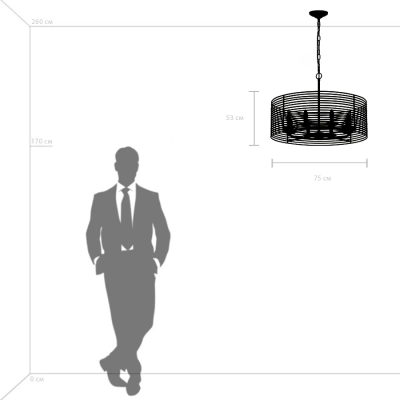 728083 Люстра ZETA 8х40W E14 ЗОЛОТО Lightstar