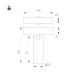 Светильник MAG-SPOT-ZOOM-25-R35-7W Warm3000 (BK, 20-55 deg, 24V) (Arlight, IP20 Металл, 5 лет)