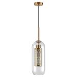 4940/1 PENDANT ODL22 467 античн.бронза/металл/прозрачный/стекло Подвес E27 1*40W CLOCKY