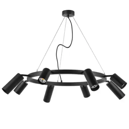 LR018374874 Люстра RULLO 8х50W GU10 ЧЕРНЫЙ (571018+214437-4+214487-4)