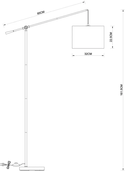 Торшер Arte Lamp DYLAN A4054PN-1PB, 1хE27
