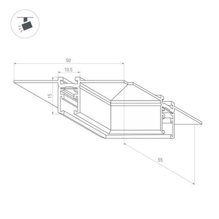 Коннектор угловой MAG-MICROCOSM-CON-FDW-L90 (BK) (Arlight, IP20)