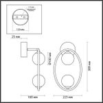 4808/2W MODERN ODL21 435 золотой/белый Бра G9 2*40W SLOTA