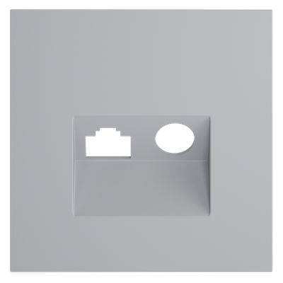 VLS002716 Накладка для розетки TV+RJ45 кат. 6, S70 (серый). (ТМ Maytoni)