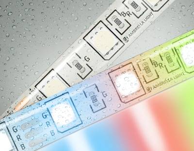 Светодиодная лента RGB GS2302 5050 60Led/ 14.4W m/ 12V IP65 RGB/ 5000*10*2.87mm/ кратность резки 50mm (4 конт.)