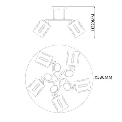 Потолочный светильник Escada 1120/5PL E27*40W Chrome