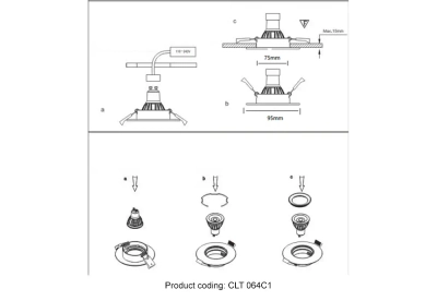 Светильник встраиваемый Crystal Lux CLT 064C1 BL 1400/082
