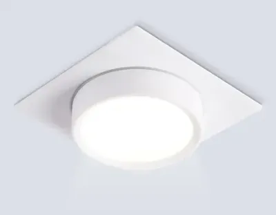 Светильник встраиваемый TN6737 WH белый IP44 GX53 110*110*57