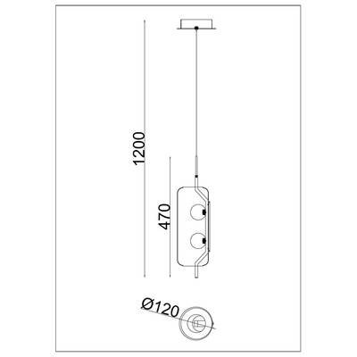 Подвесной светильник Arte lamp GENEVA A2341SP-2BK, 1хLED