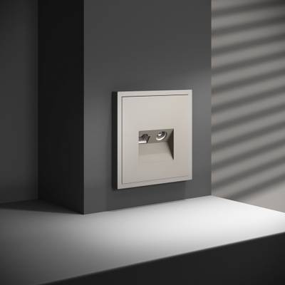 VLS060703 Розетка телевизионная встраиваемая VOLTUM S70 TV+RJ45 кат. 6, (кашемир). (ТМ Maytoni)