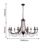 Подвесная люстра Plini 2590-12P, 12*E14*40W. ТМ F-Promo