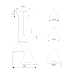 Подвесной светильник 11086 CONO MIX, E27х3