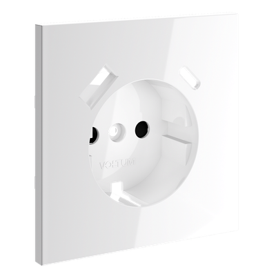 VLS001001 Накладка для розетки с заземлением и защитными шторками, с USB A+C, S70 (белый глянцевый). (ТМ Maytoni)