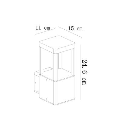 Фасадный светильник Arte Lamp PHERKAD A2726AL-1BK, 1хLED