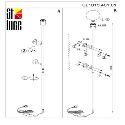 SL1015.401.01 Светильник настенный ST-Luce Черный E27 1*60W