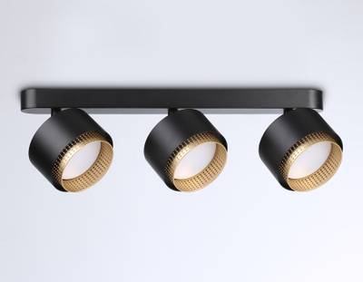 Светильник накладной TN71295/3 BK/GD черный/золото GX53/3 max 12W 400*95*137