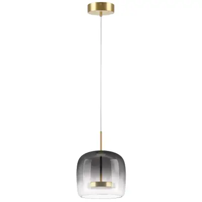 804018 Люстра CUPOLA LED 1х18W 900LM ЗОЛОТО/ДЫМЧАТЫЙ 3000K Lightstar