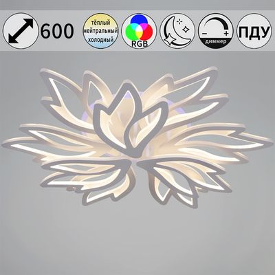 09862-0.3-6+3 WH (RGB) светильник потолочный
