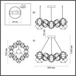 5086/56L L-VISION ODL25 503 античная бронза/металл Люстра LED 56W 4000K 3360Лм TRELLIS