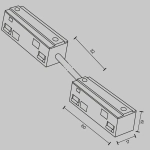 Коннектор питания прямой гибкий 5см Exility белый, TRA034CPC-42W-5-1. TM Maytoni