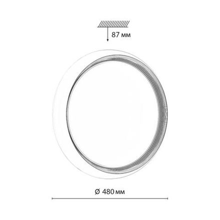 7650/EL PALE SN 86 Светильник пластик/золотой LED 70Вт 3000-6000К D480 IP43 пульт ДУ TOFIQ WHITE