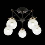 SLE110302-05 Светильник подвесной Черный, Бронза/Прозрачный, Белый E27 5*60W