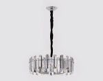 Подвесная хрустальная люстра TR5303/8 CH/SM хром/дымчатый E14/8 max 40W D500*615